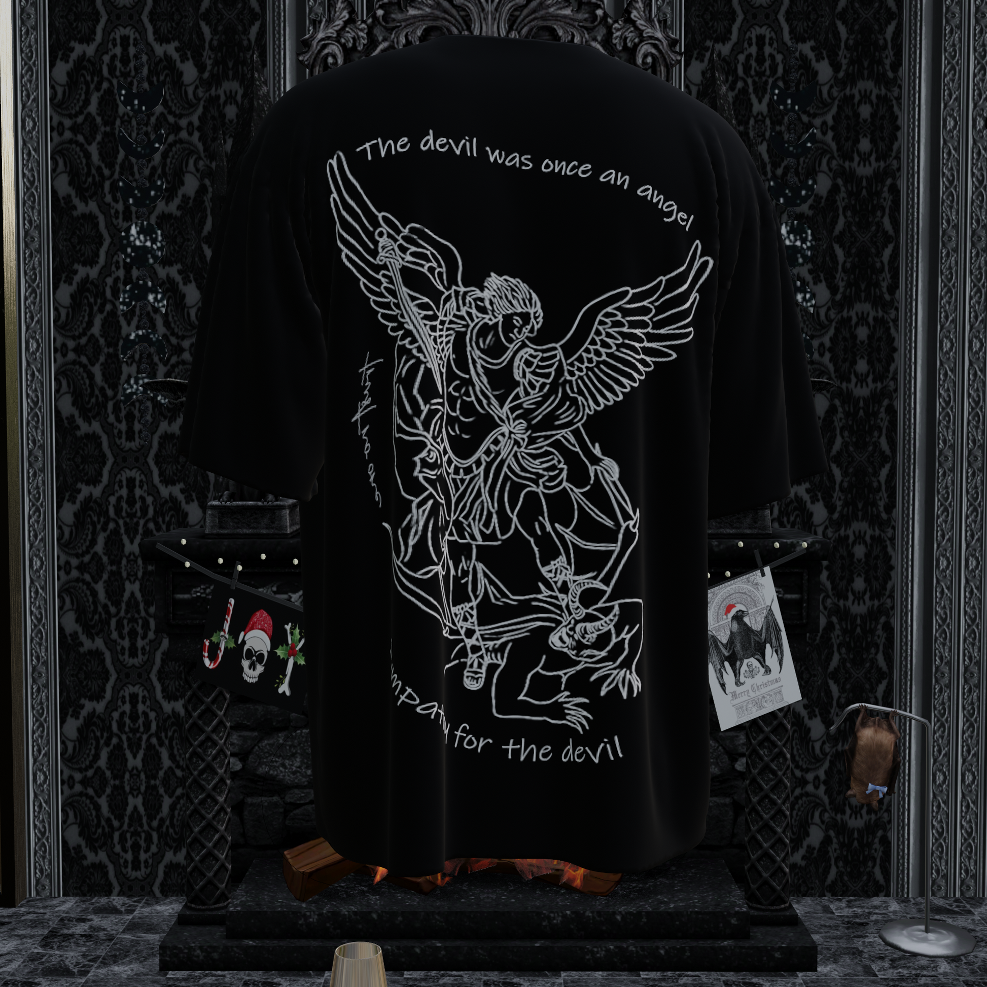 DEVIL ANGEL OVERSIZED T SHIRT.