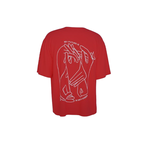 GOD'S HANDS OVERSIZED T SHIRT.